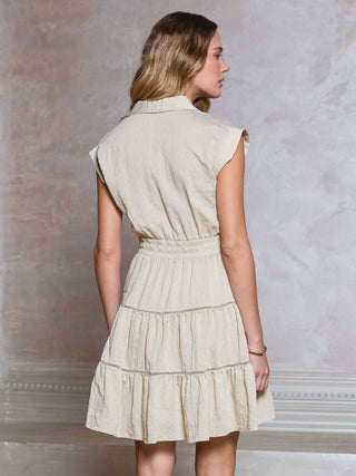 Cap Sleeve Tiered Mini Dress