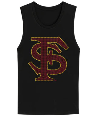 Florida State (FSU) Black Crewneck Tank Top - Go Noles!