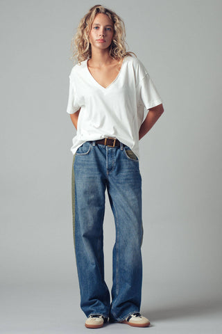 Solace Vintage Wash V-Neck Cotton Tee