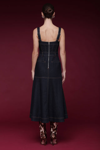 Denim Utility Midi Dress