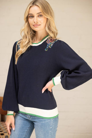 Tigre Lumière Embroidered Sweater