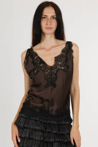 Noir Siren Satin Lace Cami