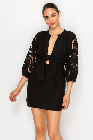 Santorini Linen Mini Dress