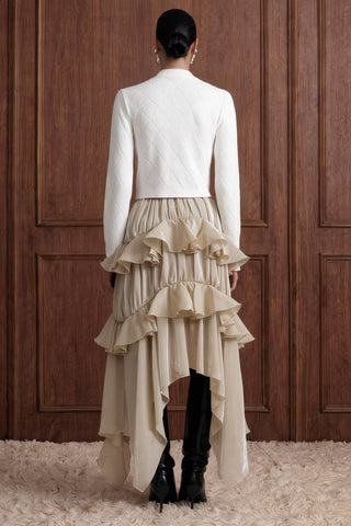 Montaigne Structured Diamond Knit Cardigan Jacket