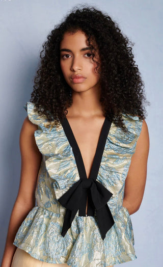 Dream Bluebell Jacquard Bow Top