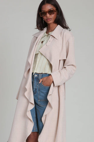 Waterfall Drape Trench Coat