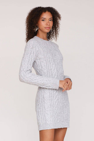 Cable Knit Mini Sweater Dress
