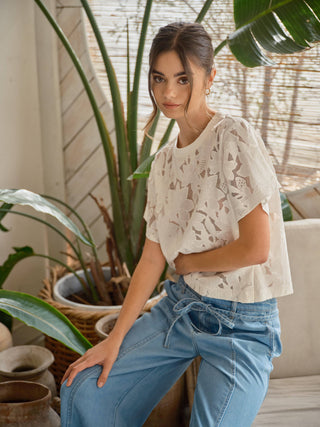 Cosette Floral Lace T-shirt