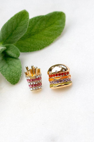 Happy Meal Studs - 18K Gold Plated + CZ