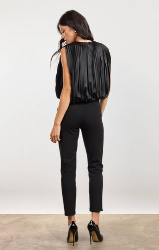 Camille Silver Pinstripe Pant