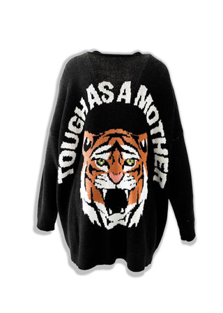 Tough as a Mother Oversized Cardigan Sweater