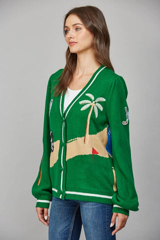 Hole in One Cardigan Sweater