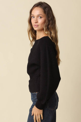 Tessa Ribbed Boat Neck Sweater