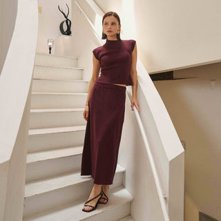 Claudette knit top & skirt set