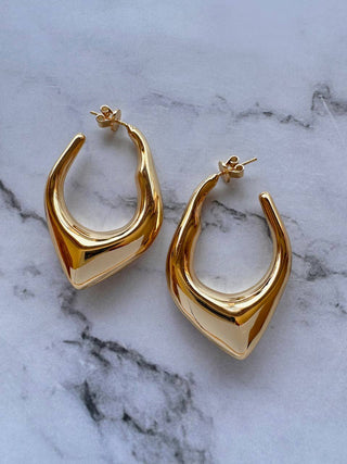 Goldie Modern Hoop Earrings
