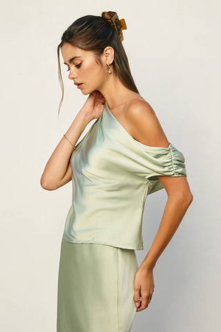 Amélie Satin Drape Top