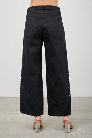 Midnight Garden Cutwork Jeans