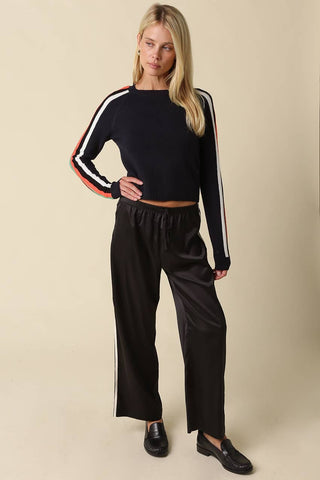 Rylee Contrast Stripe Knit Sweater