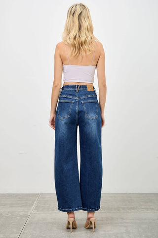 High Rise Low Curve Crop Barrel Jeans