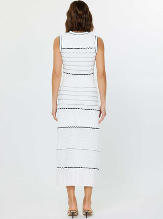 Gold Button Sleeveless Knit Dress