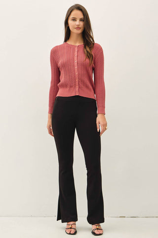 Willow Pointelle Cardigan Sweater