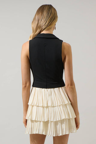 Fadia Atmore Vest Ruffle Mini Dress