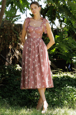 Primrose Vale Embroidered Midi Dress