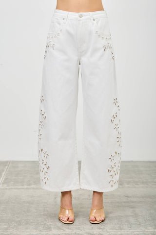 Midnight Garden Cutwork Jeans