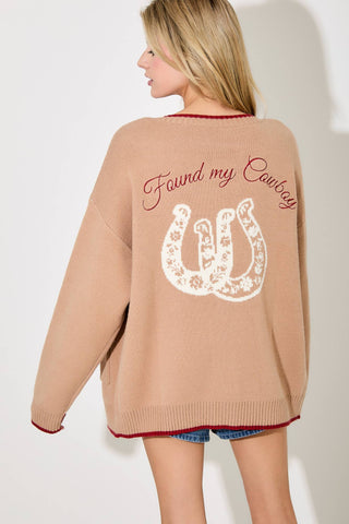 Found My Cowboy Cardigan Sweater