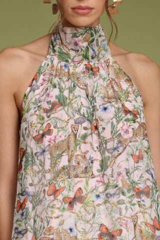 Summer Garden Halter Neck Maxi Dress