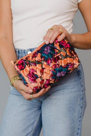 Sunset Flora Pouch Make-up Bag