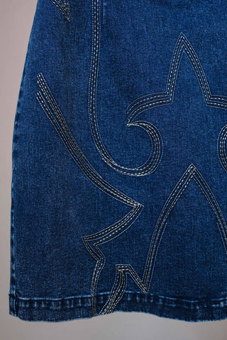 Marquise Mini Denim Dress - Washed Black or Dark Wash Blue