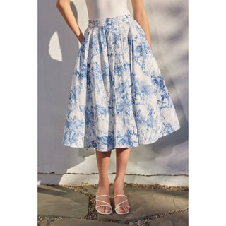 Coastline Structured Circular Midi Skirt & Crop Tie Top