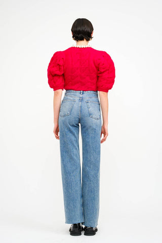 Rue Red Pearl Cardigan Sweater