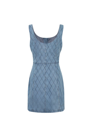 Saint-Raphaël Quilted Denim Mini Dress