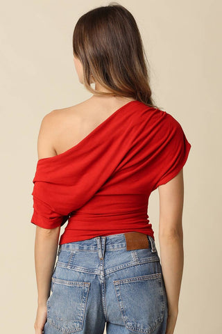 Carina Draped One Shoulder Top