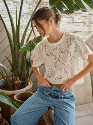 Cosette Floral Lace T-shirt