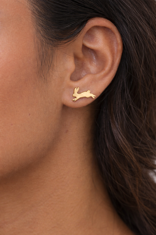 Fortune Bunny Studs - Waterproof