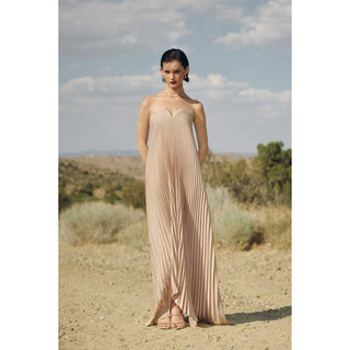 Moonglade Pleated Maxi Column Dress
