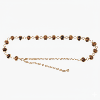 Glossy Coffee Bean Chain Belt – view 2 – Into The Palms
