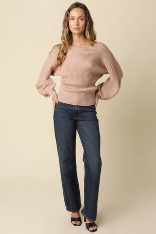 Tessa Ribbed Boat Neck Sweater