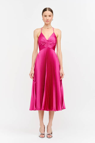 La Vie en Rose Pleated Midi Dress