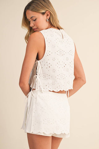 Sanibel Eyelet Top and Skort Set