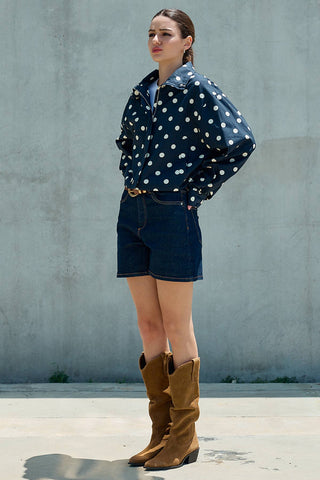 Chloe Polka Dot Zip Up Jacket