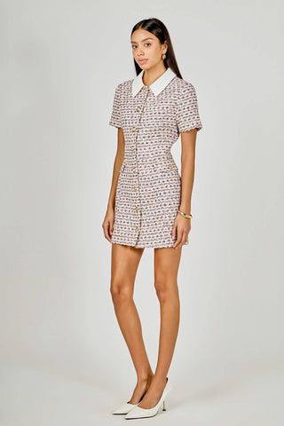 Palm Royale Tweed Mini Dress