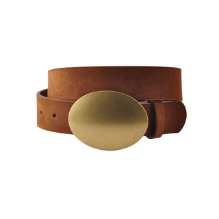 Suede Belt with Horizontal Oval Buckle – Into The Palms women's boutique