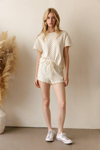 Dolce Notte Polka Dot Lounge Set