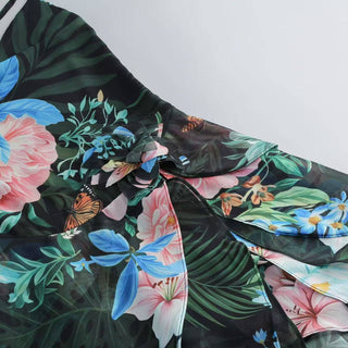 Fleurette Floral Tiered Chiffon Midi Dress
