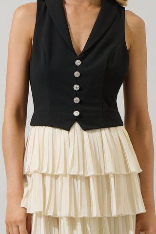 Fadia Atmore Vest Ruffle Mini Dress