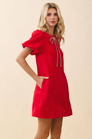 Celeste Bow Trim Dress